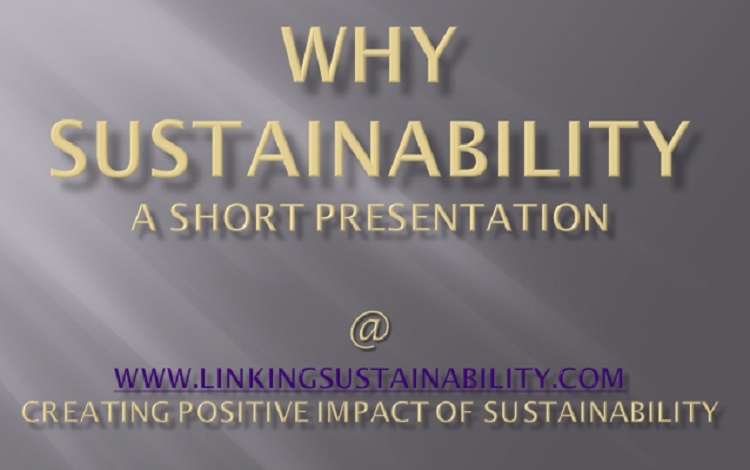 Why Sustainability – a short&nbsp;presentation