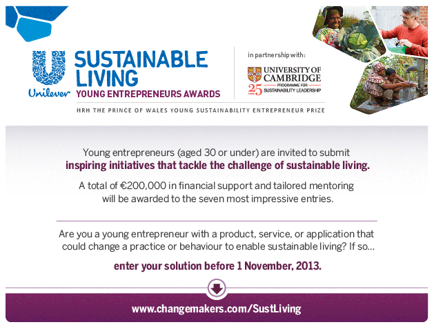 Unilever Sustainable Living Young Entrepreneurs Award